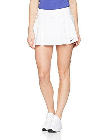 Nike Womens Court Pure Tennis Skirt White/Black 830616-100 Size Medium