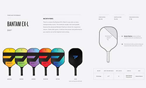 Paddletek Bantam EX-L Pickleball Paddle | Aurora (Purple)