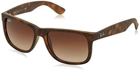 Ray-Ban Justin RB4165 Sunglasses-710/13 Rubber Light Havana/Brown Gradient-55mm