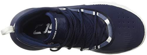 Under Armour Boys' Grade School SC 3Zer0 II Basketball Shoe, Midnight Navy (401)/White, 4