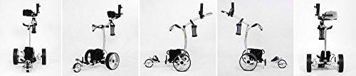 Bat-Caddy X4 Sport Electric Push Cart w/ Free Accessory Kit, 35Ah, Black