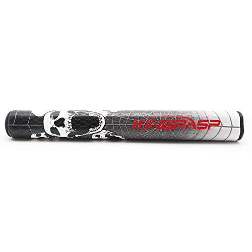 KINGRASP Skull & Spider Pistol GTR 3.0 Golf Putter Grip，Anti-Slip，No Taper Technology，Tacky Polyurethane Material，More Comfortable,More Shock Absorption  (Black/red)