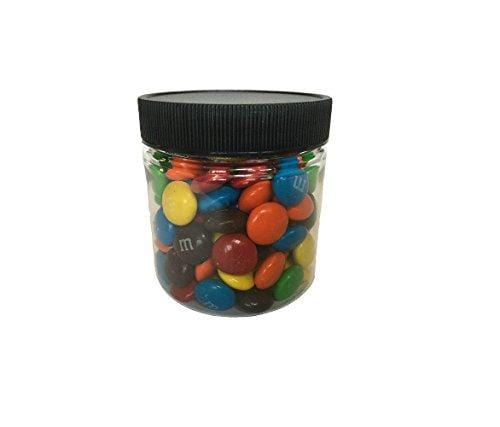 Clear Plastic Jar 4 ounce with Black Ribbed Lid (Pack of 12), Refillable Storage Containers with Lids for Cosmetic, Kitchen, DIY Products, Arts and Crafts