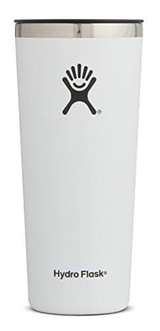 Hydro Flask 22 oz Tumbler Cup | Stainless Steel & Vacuum Insulated | Press-In Lid | White
