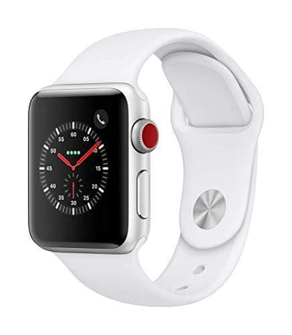 Apple Watch Series 3 (GPS + Cellular, 38mm) - Silver Aluminium Case with White Sport Band