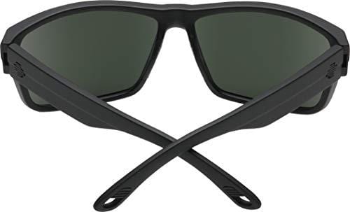 Spy Optic Rocky Rectangular, Matte Black/Happy Gray/Green Polar, 64 mm
