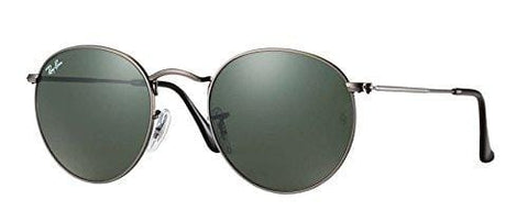 Ray-Ban Round Sunglasses RB3447 John Lennon (50 mm Gunmetal Frame Solid Black G15 Lens)