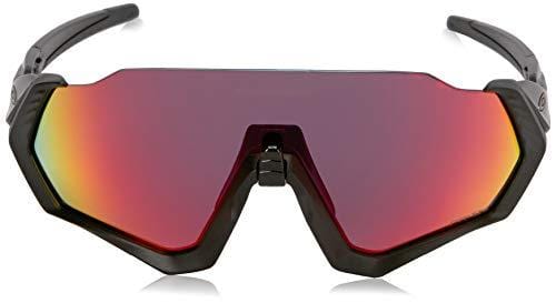 Oakley Men's Flight Jacket Non-Polarized Iridium Rectangular Sunglasses, Matte Black, 0 mm