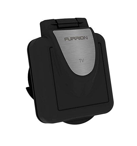 Furrion Standard Lippert 381608 Miniature Cable Tv Inlet-Black