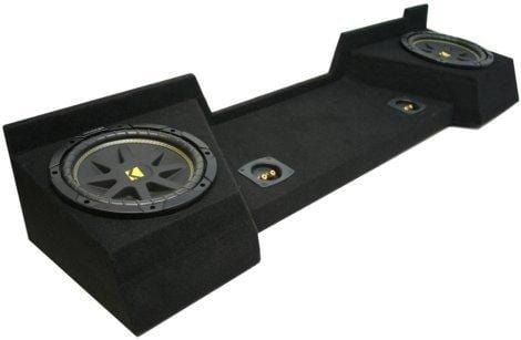 Compatible with Chevy Silverado 07-12 Extended Cab Truck Dual 12" Kicker C12 Subwoofer Trunk Sub Box Enclosure 600 Watts Peak - Ultra Pickleball