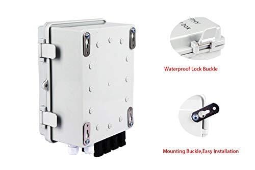 ECO-WORTHY 4 String PV Combiner Joint Box 10A Circuit Breakers for On/Off Grid Solar Panel System