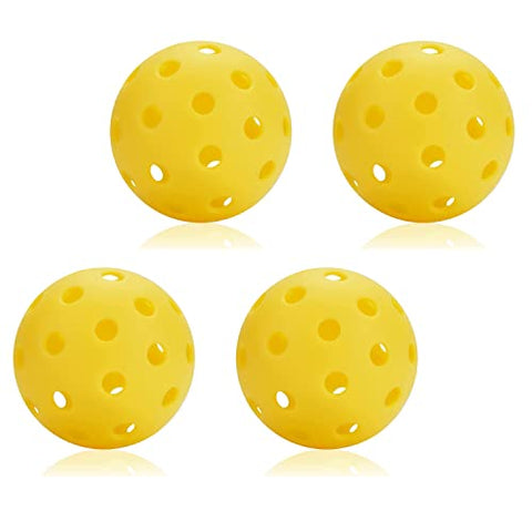 AMYPUK Pickleballs, Outdoor Pickleball Balls, 40 Holes Outdoor USAPA Approved Pickleballs for Pack of 4/12 (Yellow)