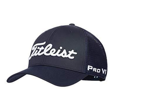 Titleist Men's Tour Performance Mesh Golf Hat, Navy/White