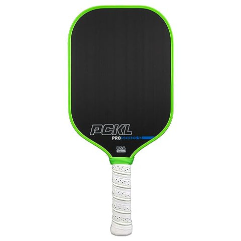 PCKL Pro Series Pickleball Paddle 13mm or 16mm Raw Carbon Fiber | Thermoformed with Foam Injected Walls | USAPA Polypropylene Honeycomb Paddle with Anti-Sweat Grip (13mm)