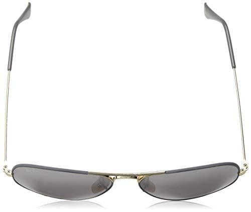 Ray-Ban Men's Classic Aviator Sunglasses, Gold on Top Matte Grey, 54.5 mm