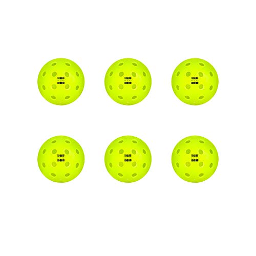 Glow in The Dark Pickleballs, 6 Pack Pickleballs, Shadow-Ball Pickleball Outdoor Balls, USAPA Standard Pickle Balls