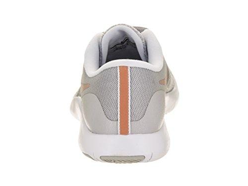 Nike Women Flex Contact Wolf Grey/Metallic Rose Gold 8 M Fabric Running Shoe