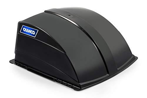 Camco Standard Roof Vent Cover, Opens for Easy Cleaning, Aerodynamic Design, Easily Mounts to RV with Included Hardware-Black (40443)