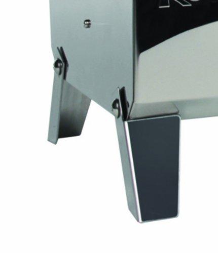 Kuuma Premium Stainless Steel Mountable Charcoal Grill w/Inner Lid Liner by Camco -Compact Portable Size Perfect for Boats, Tailgating and More - Stow N Go 160" (58110)