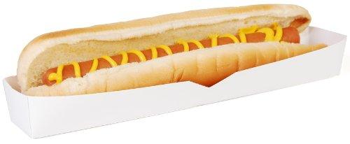 Southern Champion Tray 0711 Hot Dog Food Tray, 10-1/2" Length, White (Case of 500)