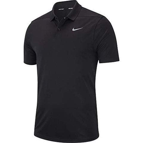 Nike Men's Dry Victory Golf Polo, Dri-FIT Men's Polo Shirt with Left Chest Logo, Black/Cool Grey, L