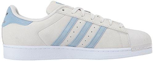 adidas Originals Men's Superstar Running Shoe, Pearl Grey Tactile Blue, 10 Medium US