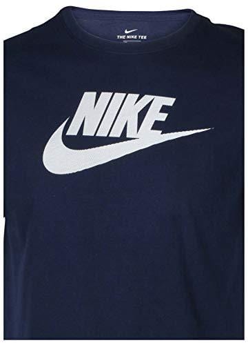 Nike Men's Futura Icon Swoosh T-Shirt-Navy-Small