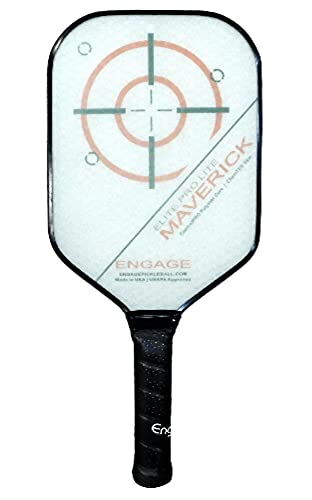 Engage Elite Pro Maverick Pickleball Paddle (Ruby Red, Lite 7.5-7.8 Ounce)