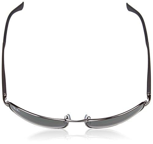 Ray-Ban 0RB3498 004/71 Rectangular Sunglasses,Gunmetal Frame/Green Lens,61 mm