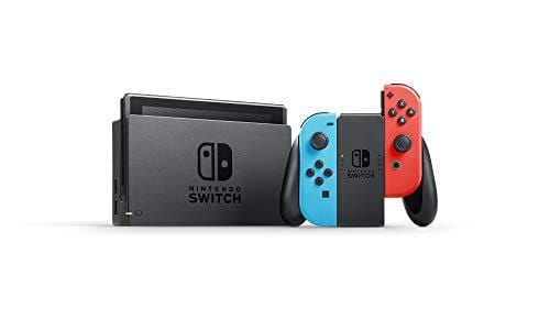 Nintendo Switch System Console , Neon Blue & Neon Red with Mario Tennis Aces & 1-2-Switch