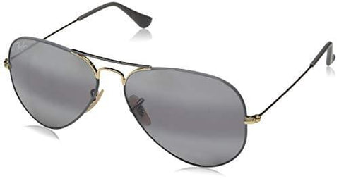 Ray-Ban Men's Classic Aviator Sunglasses, Gold on Top Matte Grey, 54.5 mm