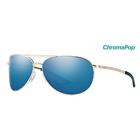 Smith Serpico Slim 2 ChromaPop Polarized Sunglasses, Gold, Blue Mirror Lens