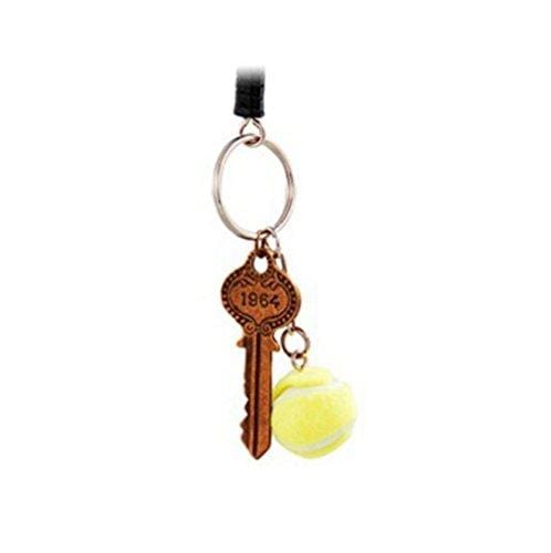 Tennis Racket Key Chain (Silver & Green) by Wise Will