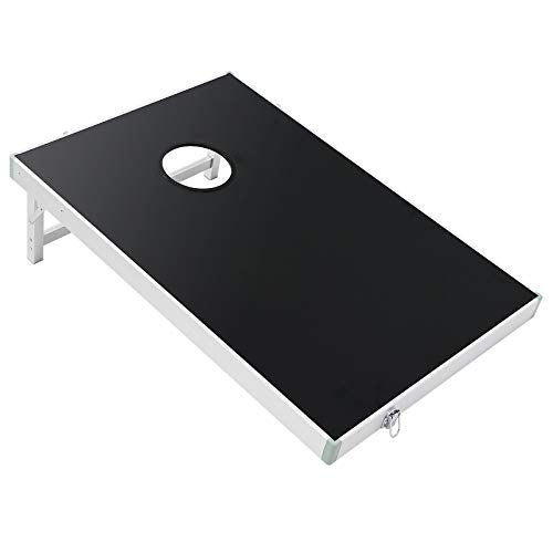 F2C Portable Cornhole Bean Bag Toss Game Set 3FT x 2FT Tailgate Size Aluminum Framed Boards with 8 Bean Bags & Carrying Case