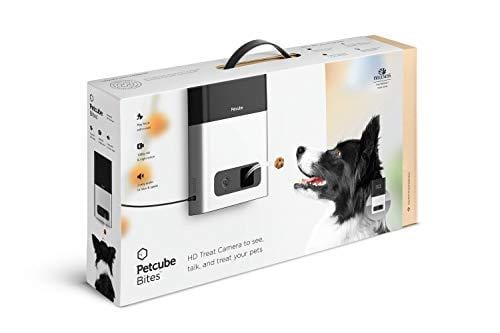 Petcube Bites Pet Camera with Treat Dispenser: HD 1080P Video Monitor, 2-Way Audio, Night Vision, Sound & Motion Alerts. designed for Dogs & Cats