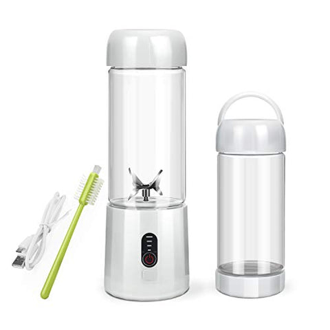 Personal Portable Blender with 480ml Travel Bottle, USB Rechargeable Single Served Smoothie Blender Six Blades in 3D Superb Mixing Personal Size Mixer Fruit Juicer Blender for Shakes and Smoothies
