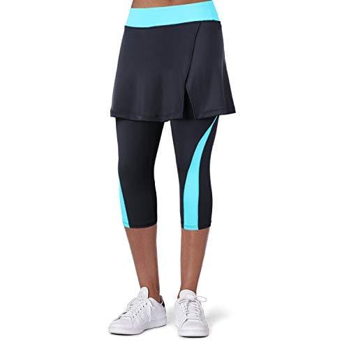 ANIVIVO Women Tennis Legging, Skirted Capri Leggings Tennis Pants for Women& Sports Capri Skirted Leggings Sports Skirted Leggings(Blue,XL) [product _type] ANIVIVO - Ultra Pickleball - The Pickleball Paddle MegaStore