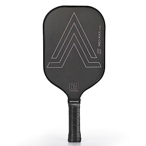 YC DGYCASI 16mm Pickleball Paddles Professional, 2023 USAPA Approved, Carbon Fiber Surface (CFS), Polypropylene Lightweight Honeycomb Core, with Cover Case Black