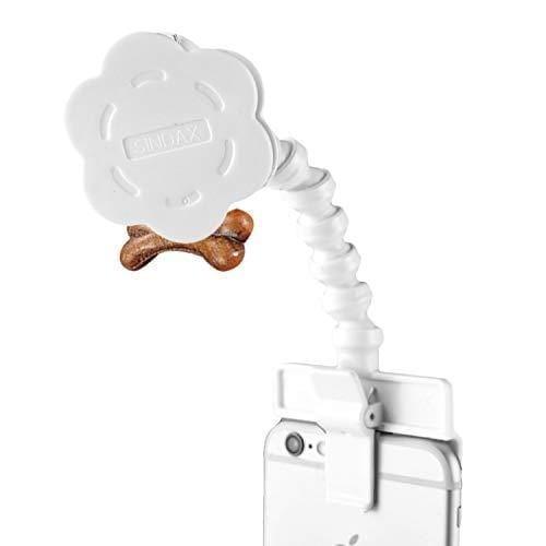 Seafirst Dog Cat Selfie Stick Clamp Treat for Pet Attention Upgrade Take Photo Booth Phone Attachment Selfie Training Toy Fit Most Phones
