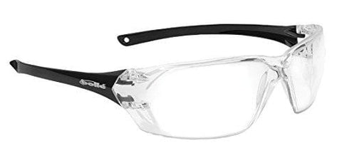 Bollé Safety 253-PR-40057 Prism Safety Eyewear with Shiny Black Rimless Frame and Clear Anti-Scratch/Anti-Fog Lens
