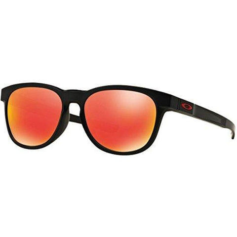 Oakley Men's Stringer Non-Polarized Iridium Rectangular Sunglasses, Matte Black, 55.02 mm