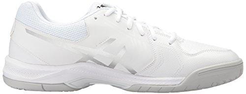 ASICS Men's Gel-Dedicate 5 Tennis Shoe, White/Silver, 10.5 M US