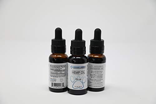 Calming Hemp Oil for Dogs and Cats: Joint Support, Pain Relief and Sleep Aid for Pets - Natural Pet Supplements for Cat and Dog Anxiety Relief, Arthritis Relief, Hip Health and More - 1 Fl Oz, 250 Mg