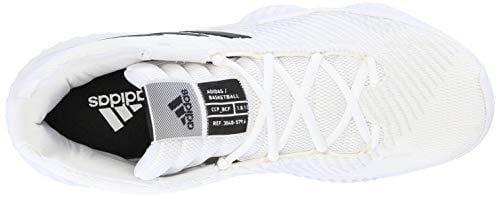 adidas Men's Pro Bounce 2018 Low Basketball Shoe, Black/Crystal White, 10.5 M US