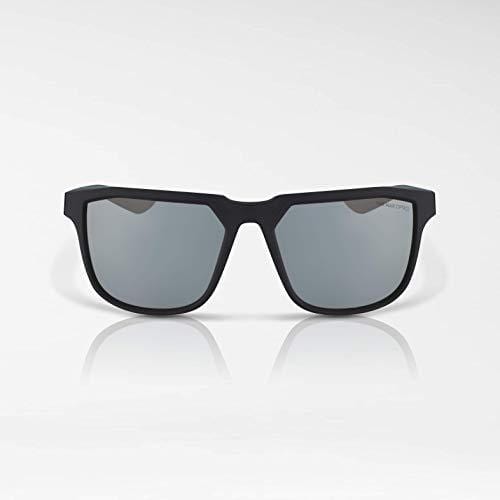 Nike Golf Men's Nike Fly Rectangular Sunglasses, Matte Black/Silver Frame, 57 mm