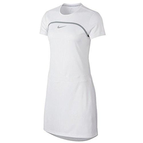 Nike Dri Fit Shortsleeves Golf Dress 2018 Women White/Wolf Gray/Flat Silver Medium