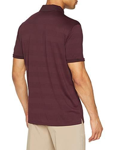 NIKE Zonal Cooling Stripe Golf Polo 2018 Burgundy Crush/Black Large