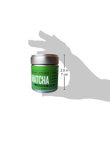 Jade Leaf Matcha Green Tea Powder - USDA Organic - Ceremonial Grade (For Sipping as Tea) - Authentic Japanese Origin - Antioxidants, Energy [30g Tin]