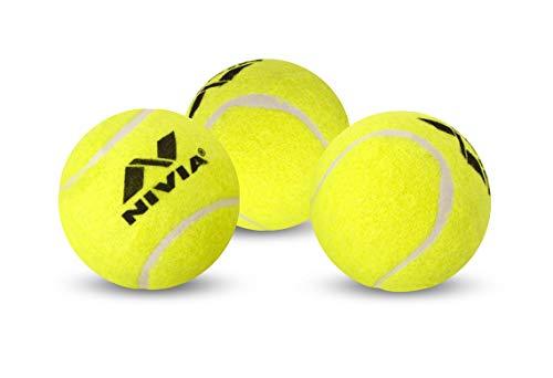 Nivia Heavy Tennis Ball Cricket Ball (Pack of 6), Yellow