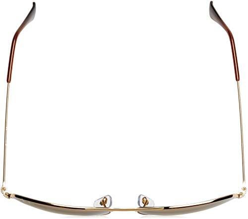 Ray-Ban Cockpit Rectangular Sunglasses, Gold Frame, 59 mm